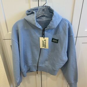 Daily Drills Sky Blue Zip-Up Hoodie